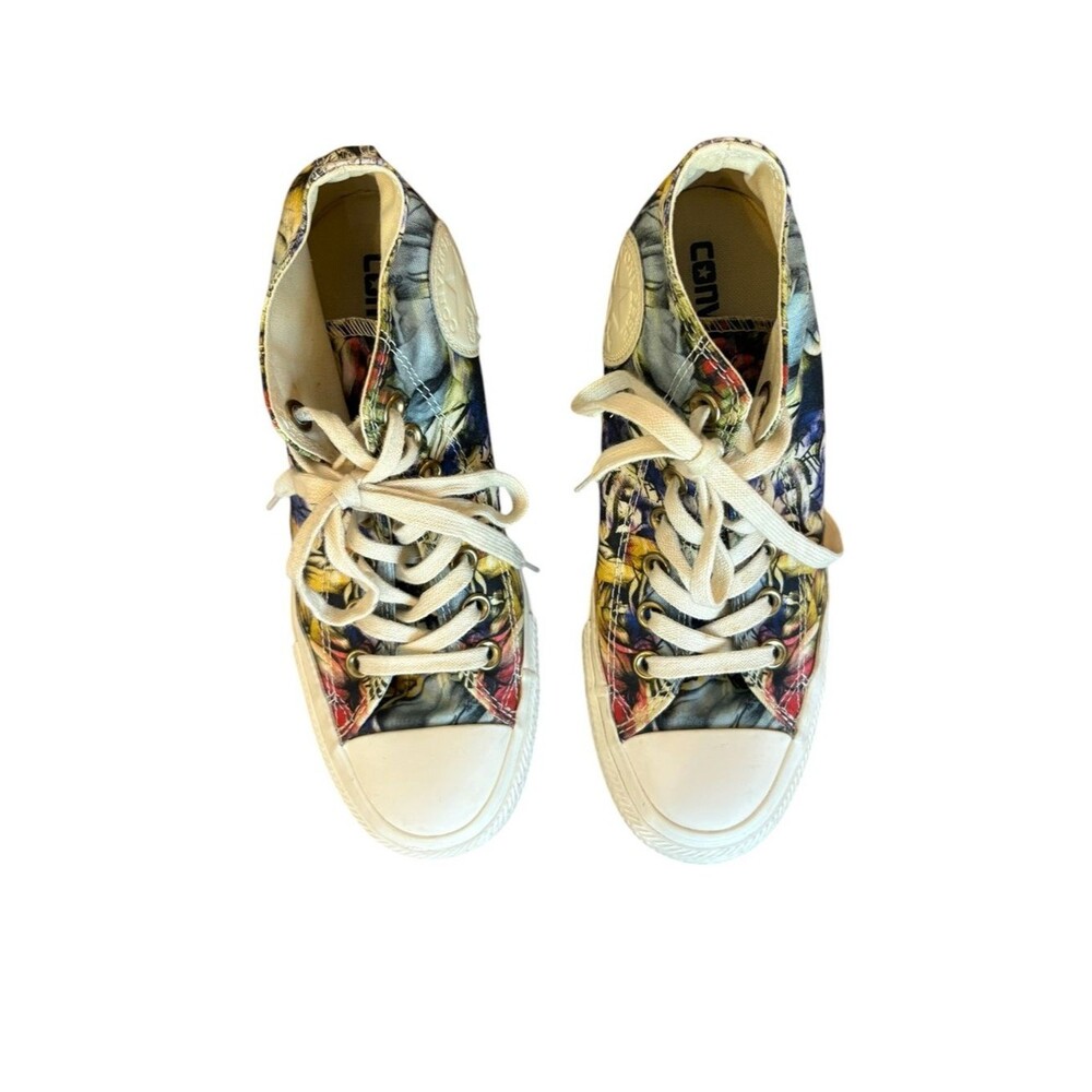Converse Chuck Taylor All Star Lux Hi Floral Hidden Heel Wedge Womens Size 7 - Picture 9 of 10